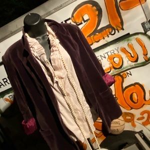 Purple velvet jacket